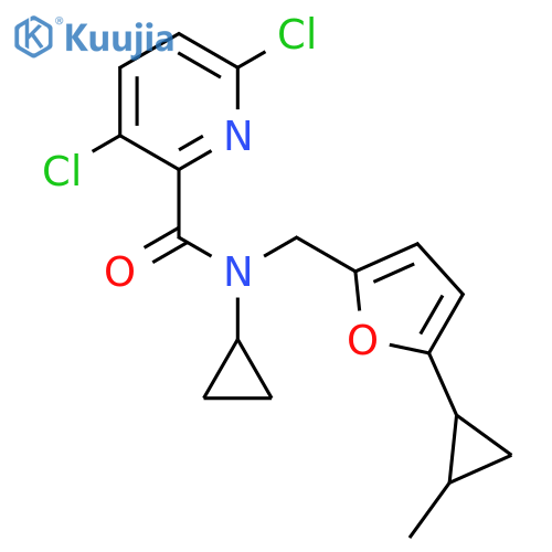 3,6-dichloro-N-cyclopropyl-N-{[5-(2-methylcyclopropyl)furan-2-yl]methyl}pyridine-2-carboxamide structure