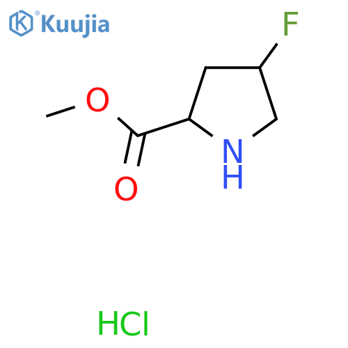 methyl (2R,4S)-4-fluoropyrrolidine-2-carboxylate;hydrochloride structure