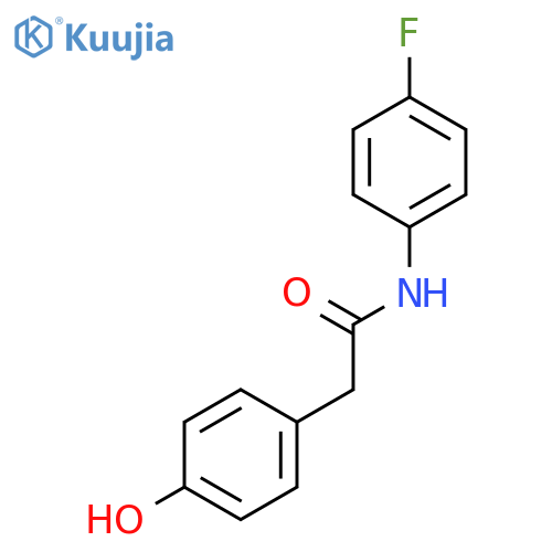 N-(4-Fluorophenyl)-2-(4-hydroxyphenyl)acetamide structure