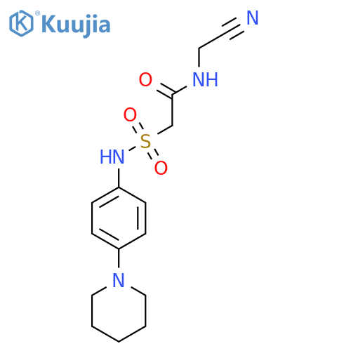 N-(cyanomethyl)-2-{[4-(piperidin-1-yl)phenyl]sulfamoyl}acetamide structure