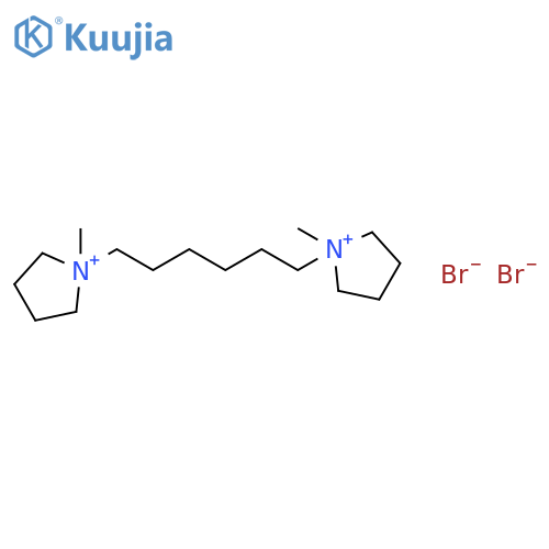 1,1'-hexane-1,6-diylbis(1-methylpyrrolidinium) dibromide structure