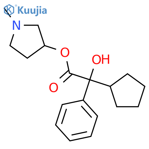 N-Methyl-3-pyrrolidinyl Cyclopentylmandelate (mixture of diastereomers) structure