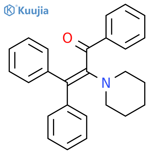 2-Propen-1-one,1,3,3-triphenyl-2-(1-piperidinyl)- structure