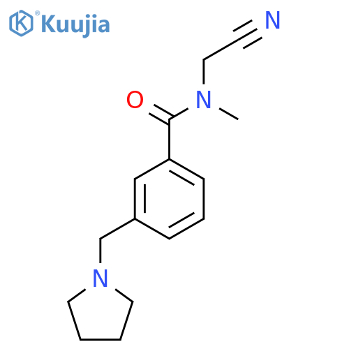 N-(cyanomethyl)-N-methyl-3-[(pyrrolidin-1-yl)methyl]benzamide structure