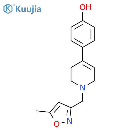 4-{1-(5-methyl-1,2-oxazol-3-yl)methyl-1,2,3,6-tetrahydropyridin-4-yl}phenol structure