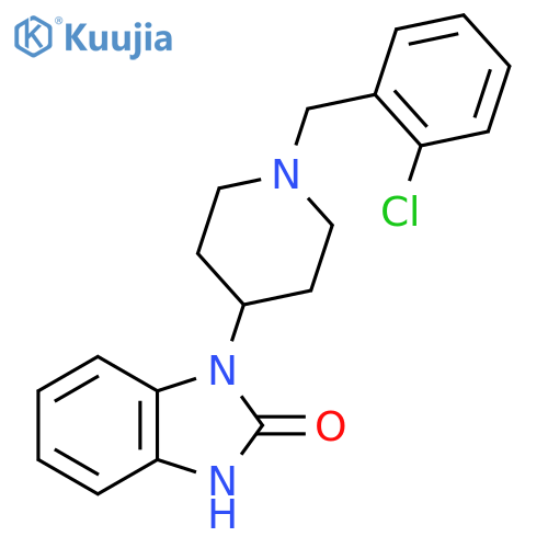 1-{1-(2-chlorophenyl)methylpiperidin-4-yl}-2,3-dihydro-1H-1,3-benzodiazol-2-one structure