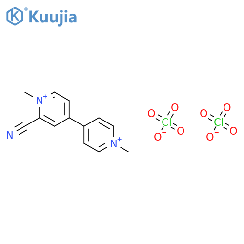 2-Cyano-1,1'-dimethyl-4,4'-bipyridin-1-ium diperchlorate structure