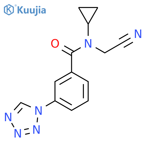 N-(cyanomethyl)-N-cyclopropyl-3-(1H-1,2,3,4-tetrazol-1-yl)benzamide structure