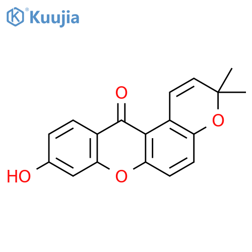 Pyrano[3,2-a]xanthen-12(3H)-one, 9-hydroxy-3,3-dimethyl- structure