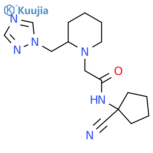 N-(1-cyanocyclopentyl)-2-{2-[(1H-1,2,4-triazol-1-yl)methyl]piperidin-1-yl}acetamide structure