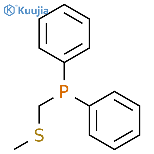 [(Methylsulfanyl)methyl](diphenyl)phosphane structure