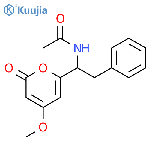 N-(1S)-1-(4-methoxy-2-oxo-2H-pyran-6-yl)-2-phenylethylacetamide structure