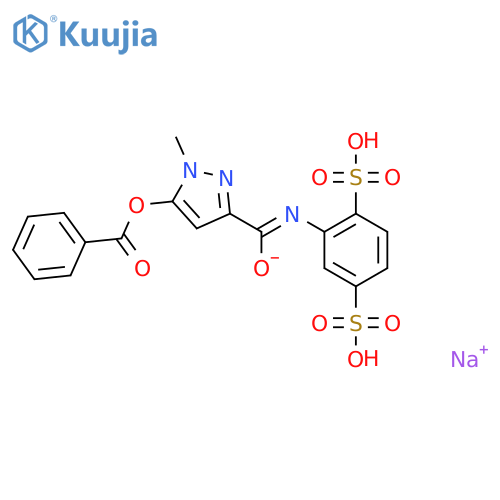 Sodium;5-benzoyloxy-N-(2,5-disulfophenyl)-1-methylpyrazole-3-carboximidate structure