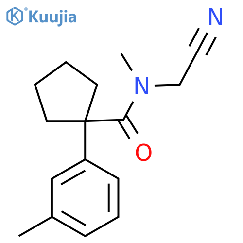 N-(cyanomethyl)-N-methyl-1-(3-methylphenyl)cyclopentane-1-carboxamide structure