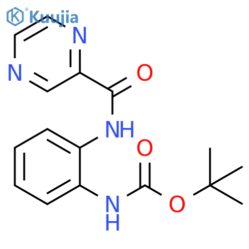 Carbamic acid, N-[2-[(2-pyrazinylcarbonyl)amino]phenyl]-, 1,1-dimethylethyl ester structure