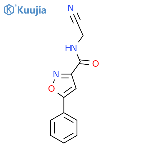 N-(cyanomethyl)-5-phenyl-1,2-oxazole-3-carboxamide structure