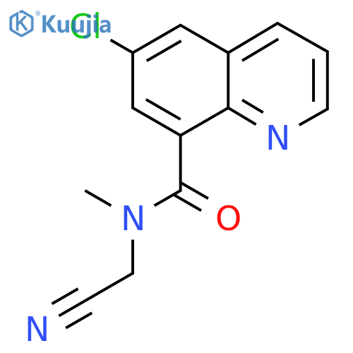 6-chloro-N-(cyanomethyl)-N-methylquinoline-8-carboxamide structure