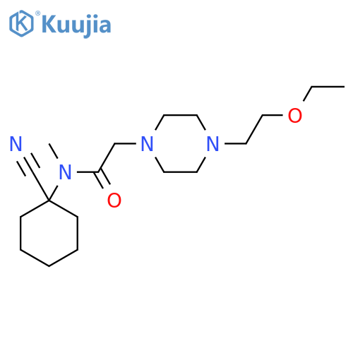 N-(1-cyanocyclohexyl)-2-[4-(2-ethoxyethyl)piperazin-1-yl]-N-methylacetamide structure
