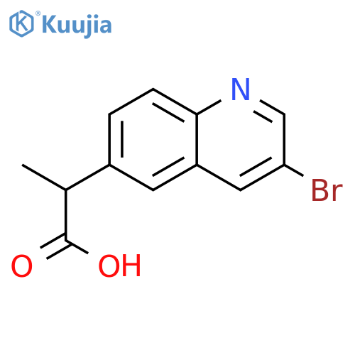 2-(3-bromoQuinolin-6-yl)propanoic acid structure