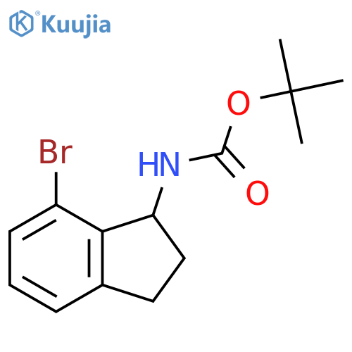 Tert-Butyl (7-bromo-2,3-dihydro-1H-inden-1-yl)carbamate structure