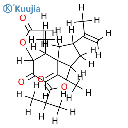 (3R,4S,5R,7S,9R)-3-acetoxy-9-(2-methylpropionyloxy)solavetivone structure