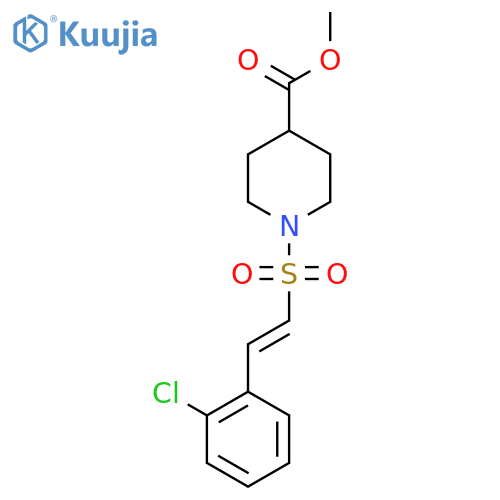Methyl 1-[2-(2-chlorophenyl)ethenesulfonyl]piperidine-4-carboxylate structure
