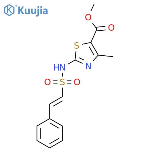 Methyl 4-methyl-2-(2-phenylethenesulfonamido)-1,3-thiazole-5-carboxylate structure