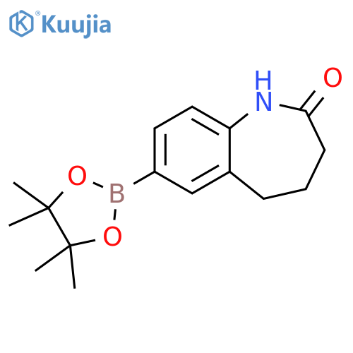 7-(4,4,5,5-tetramethyl-1,3,2-dioxaborolan-2-yl)-2,3,4,5-tetrahydro-1H-1-benzazepin-2-one structure