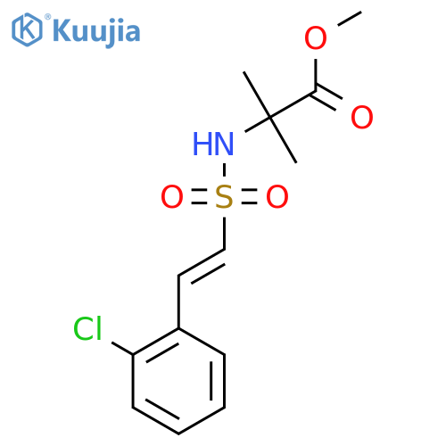 methyl 2-2-(2-chlorophenyl)ethenesulfonamido-2-methylpropanoate structure