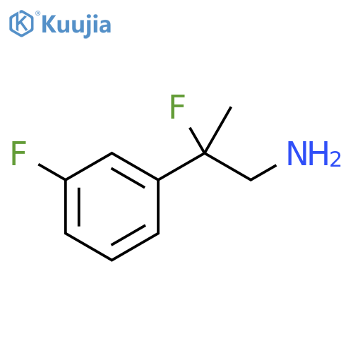 2-fluoro-2-(3-fluorophenyl)propan-1-amine structure