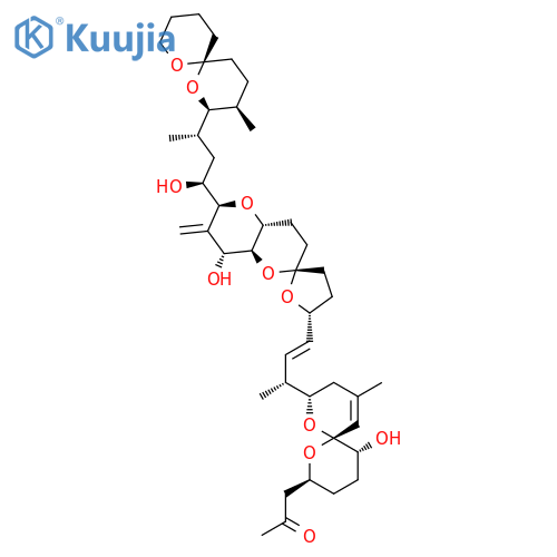 2-Propanone,1-[(2S,5R,6R,8S)-5-hydroxy-10-methyl-8-[(1R,2E)-1-methyl-3-[(2R,4'aR,5R,6'S,8'R,8'aS)-octahydro-8'-hydroxy-6'-[(1S,3S)-1-hydroxy-3-[(2S,3R,6S)-3-methyl-1,7-dioxaspiro[5.5]undec-2-yl]butyl]-7'-methylenespiro[furan-2(3H),2'(3'H)-pyrano[3,2-b]pyran]-5-yl]-2-propen-1-yl]-1,7-dioxaspiro[5.5]undec-10-en-2-yl]- structure