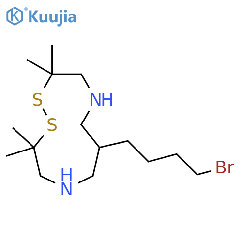 1,2-Dithia-5,9-diazacycloundecane,7-(4-bromobutyl)-3,3,11,11-tetramethyl- structure