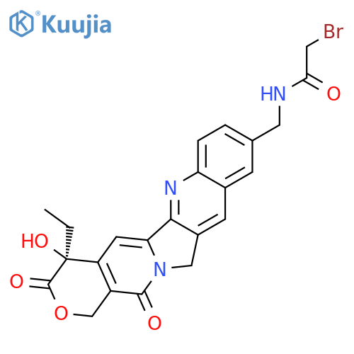 Acetamide,2-bromo-N-[(4-ethyl-3,4,12,14-tetrahydro-4-hydroxy-3,14-dioxo-1H-pyrano[3',4':6,7]indolizino[1,2-b]quinolin-9-yl)methyl]-,(S)- (9CI) structure