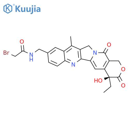 Acetamide,2-bromo-N-[(4-ethyl-3,4,12,14-tetrahydro-4-hydroxy-11-methyl-3,14-dioxo-1H-pyrano[3',4':6,7]indolizino[1,2-b]quinolin-9-yl)methyl]-,(S)- (9CI) structure