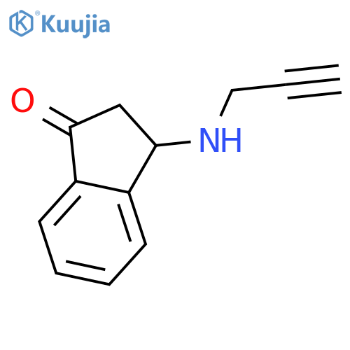 (3R)-2,3-Dihydro-3-(2-propyn-1-ylamino)-1H-inden-1-one structure