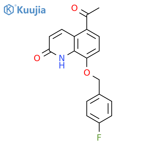 5-Acetyl-8-(4-fluorophenyl)methoxy-1,2-dihydroquinolin-2-one structure
