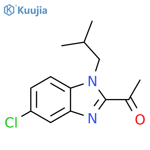 1-(5-Chloro-1-isobutyl-1H-benzo[d]imidazol-2-yl)ethanone structure