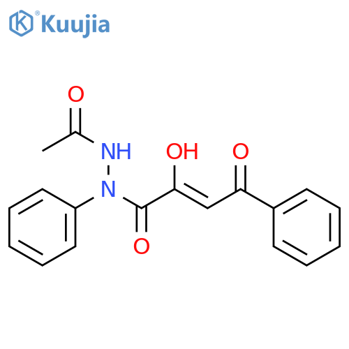 2-Butenoic acid, 2-hydroxy-4-oxo-4-phenyl-, 2-acetyl-1-phenylhydrazide, (Z)- (9CI) structure