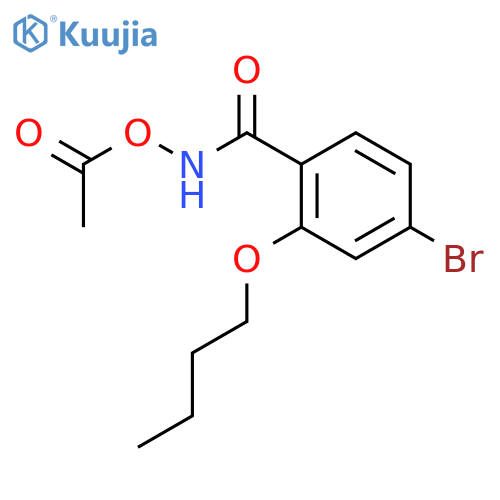 Acetic acid,(4-bromobenzoyl)butoxyazanyl ester structure