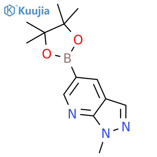 1-methyl-5-(tetramethyl-1,3,2-dioxaborolan-2-yl)-1H-pyrazolo[3,4-b]pyridine structure