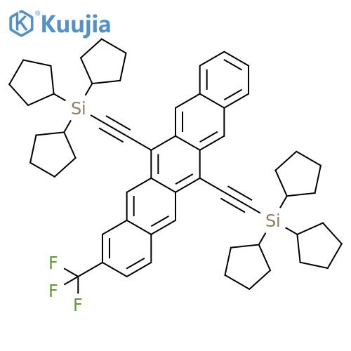 Pentacene, 6,13-bis[2-(tricyclopentylsilyl)ethynyl]-2-(trifluoromethyl)- structure