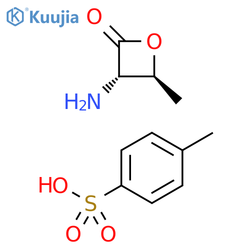 (3S,4S)-3-amino-4-methyl-oxetan-2-one;4-methylbenzenesulfonic acid structure