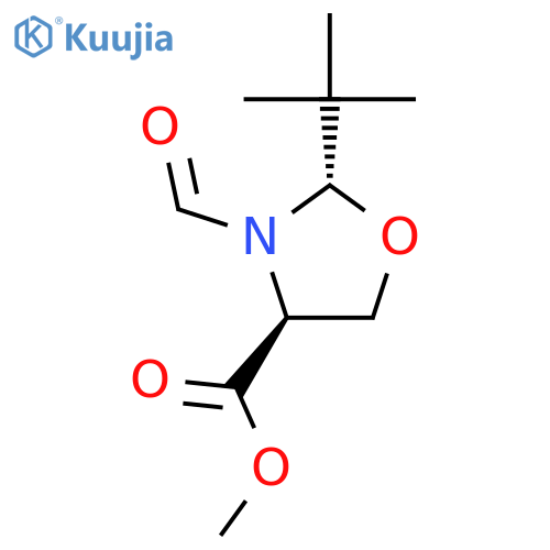 (2S,4R)-2-(tert-Butyl)-3-formyl-4-oxazolidinecarboxylic Acid Methyl Ester structure