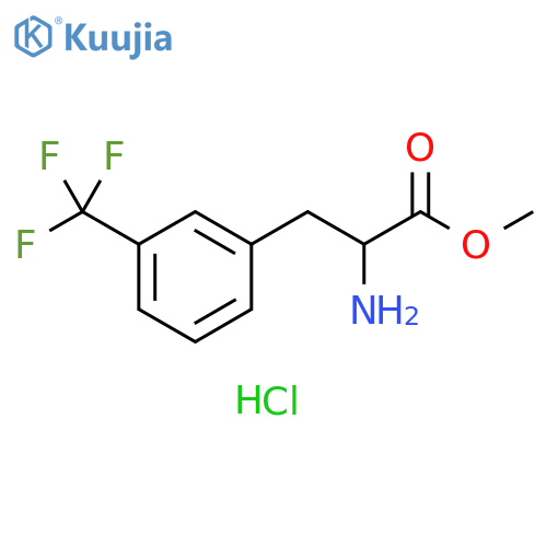 Phenylalanine, 3-(trifluoromethyl)-, methyl ester, hydrochloride structure