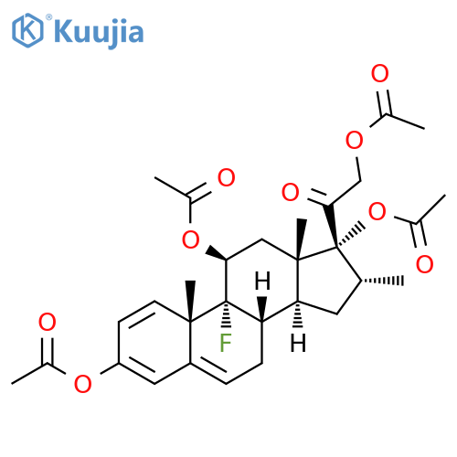 Pregna-1,3,5-trien-20-one, 3,11,17,21-tetrakis(acetyloxy)-9-fluoro-16-methyl-, (11β,16α)- structure