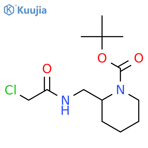 tert-Butyl 2-((2-chloroacetamido)methyl)piperidine-1-carboxylate structure