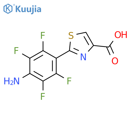 4-Thiazolecarboxylic acid, 2-(4-amino-2,3,5,6-tetrafluorophenyl)- structure