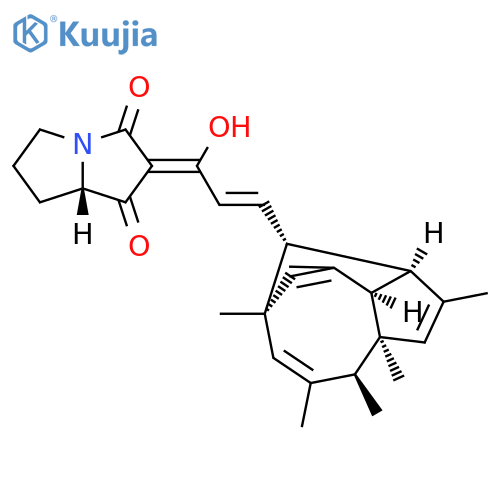 (2E,8S)-2-[(E)-3-[(1R,4S,5S,6Z,8R,11R,12R)-2,4,5,6,8,10-hexamethyl-12-tricyclo[6.3.1.04,11]dodeca-2,6,9-trienyl]-1-hydroxyprop-2-enylidene]-5,6,7,8-tetrahydropyrrolizine-1,3-dione structure