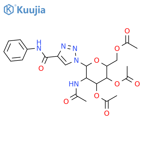 1H-1,2,3-Triazole-4-carboxamide, N-phenyl-1-[3,4,6-tri-O-acetyl-2-(acetylamino)-2-deoxy-β-D-glucopyranosyl]- structure
