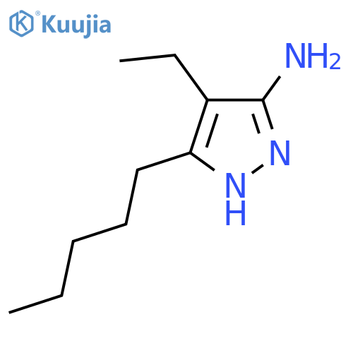 4-ethyl-3-pentyl-1H-pyrazol-5-amine structure